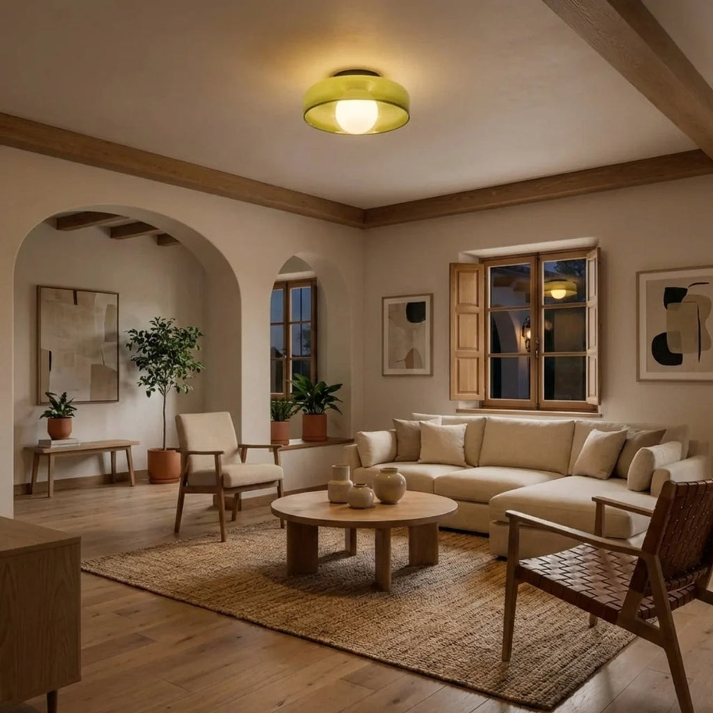 Bauhaus Glass Wall And Ceiling Light Fixture For Ambient Illumination