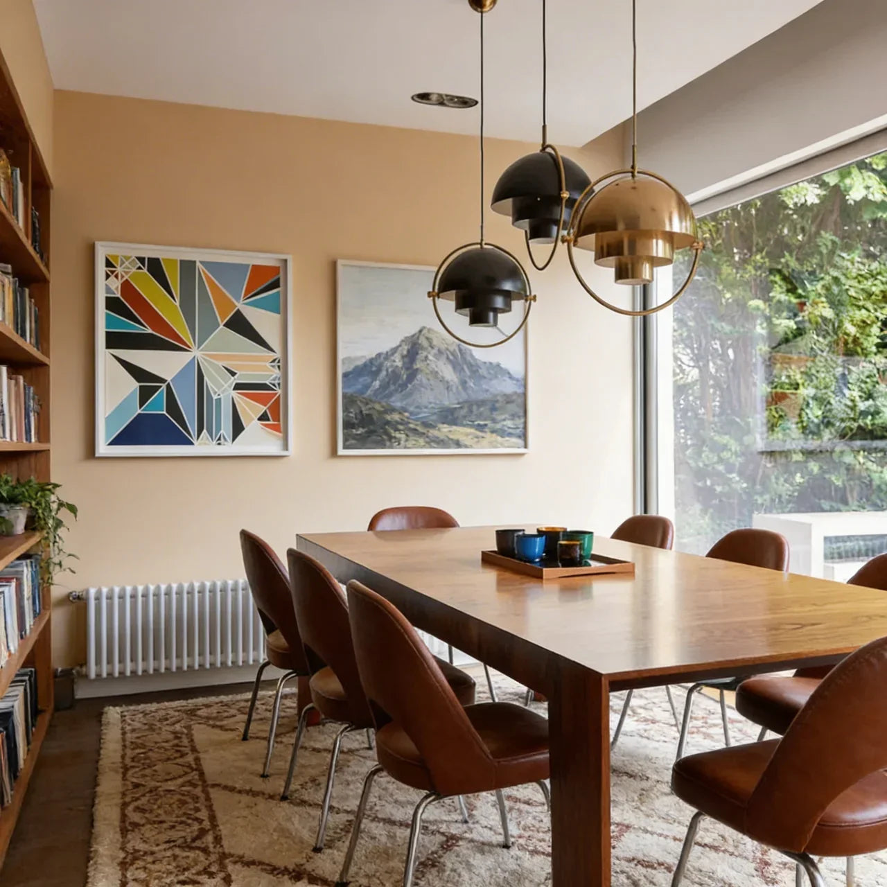 Danish Modern Adjustable Directional Pendant Light Fixture