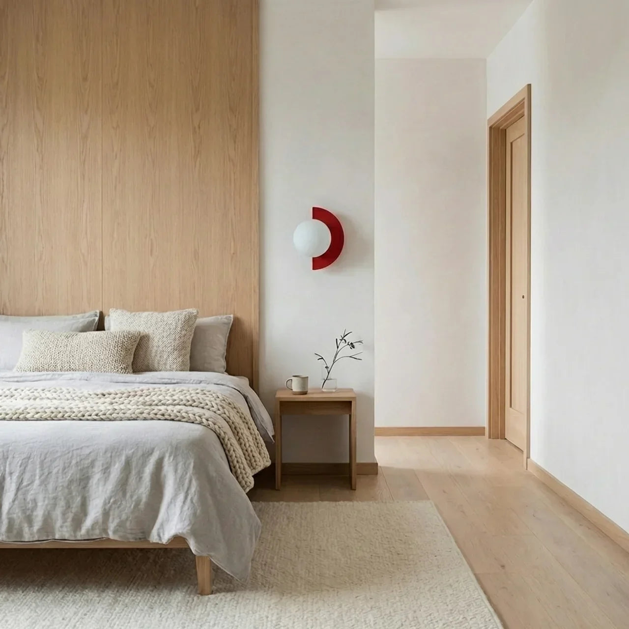 Semi-Circular Metal Wall Sconce With Built-In LED Lighting