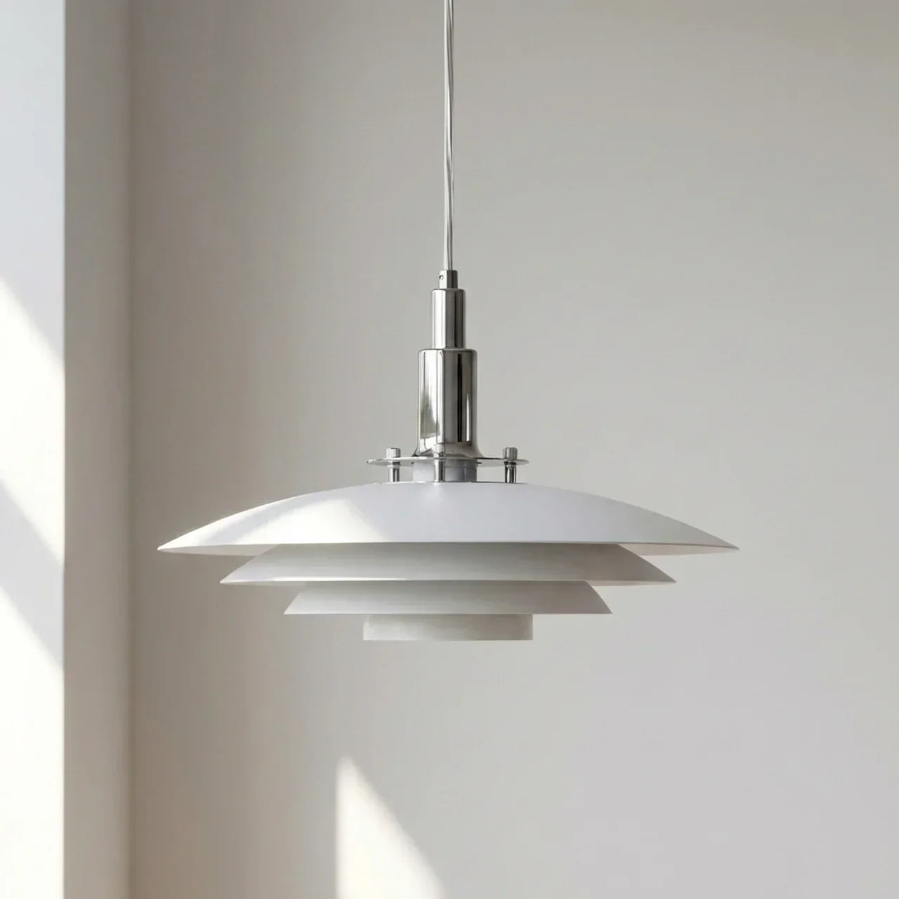 Danish Modern Multi Layer Pendant Light With Layered Shade Design