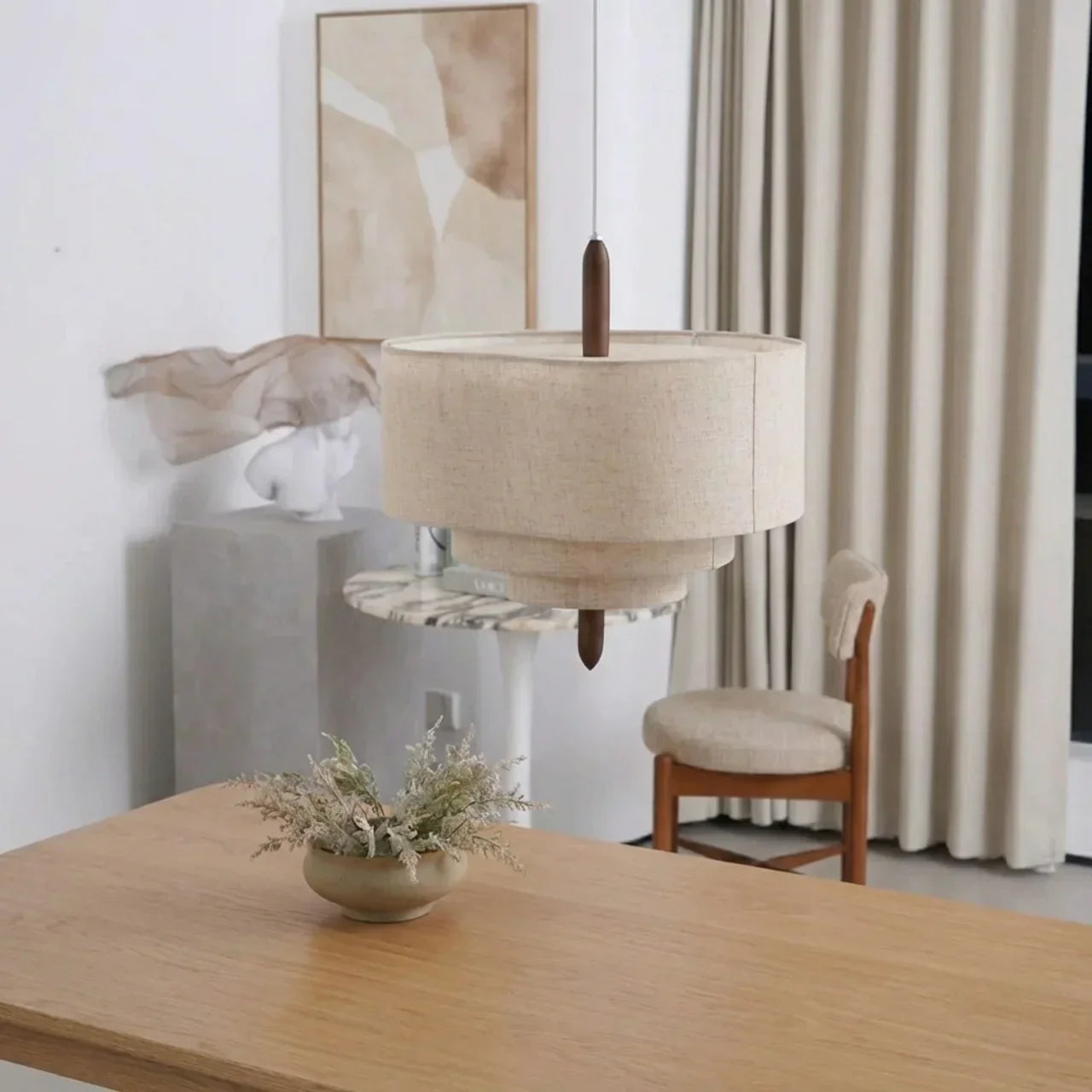 Layered Shade Pendant Light For Indoor Ceiling Mount