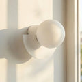 Semi-Circular Metal Wall Sconce With Built-In LED Lighting