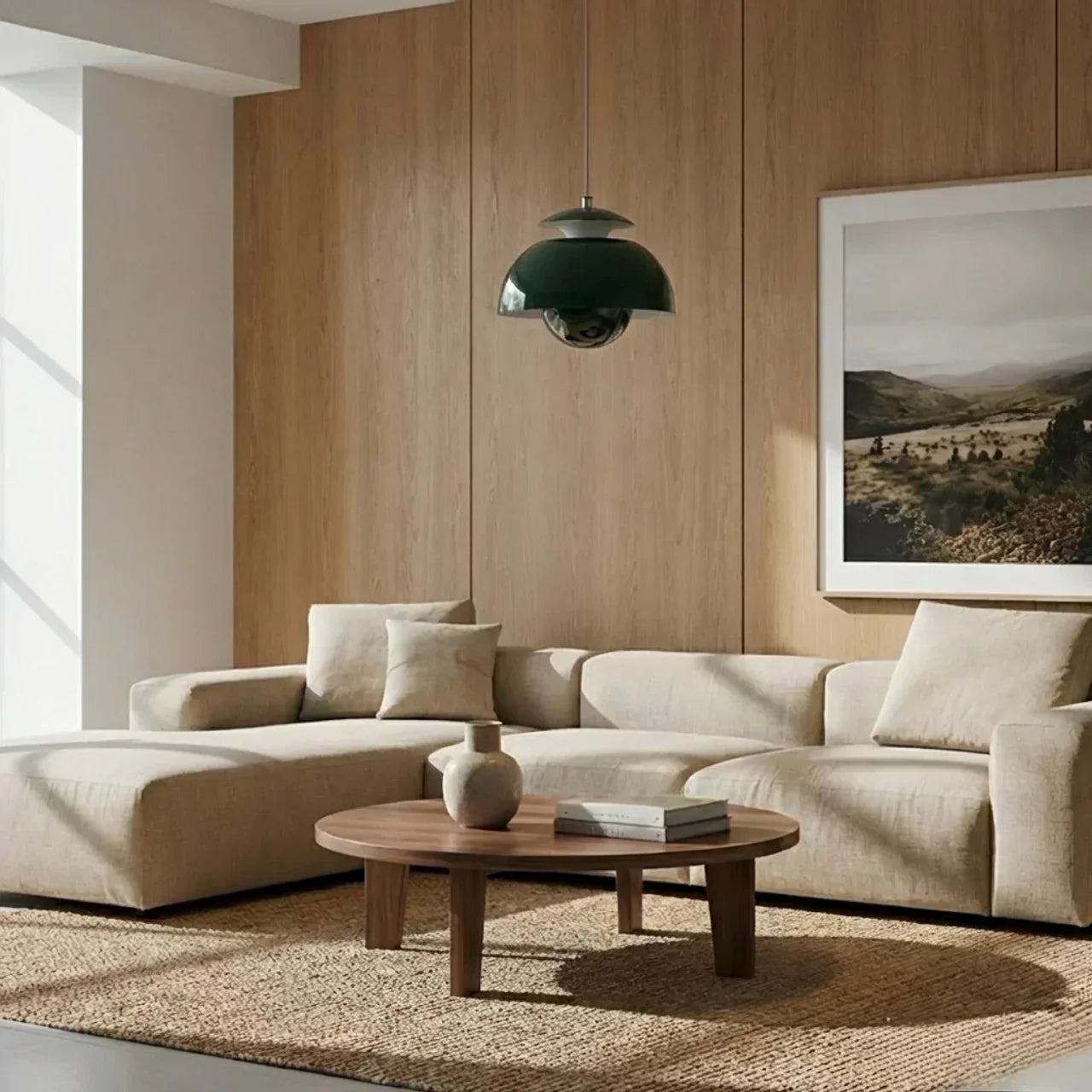 Moderne Kugel-Hängeleuchte für zeitgenössische Räume und Ambiente