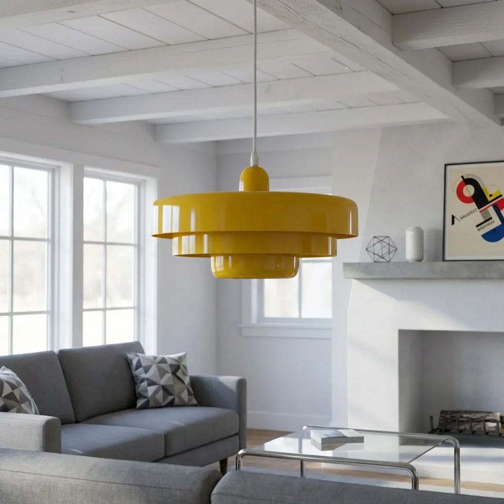 Bauhaus Style Layered Glass Pendant Lamp For Modern Interiors