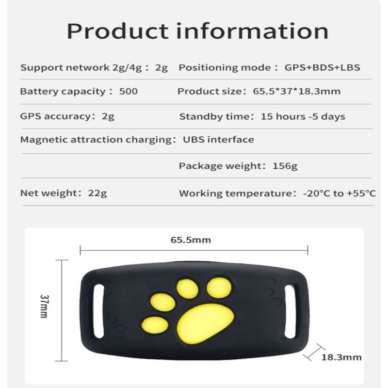 WhiskerTag katte-GPS-sporer sanntidssporing uten abonnement for katteeiere