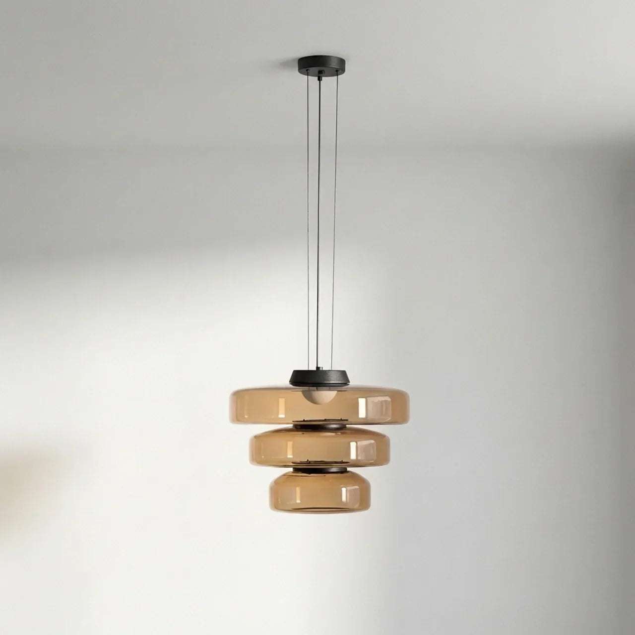 Bauhaus Style Glass Pendant Featuring Integrated LED