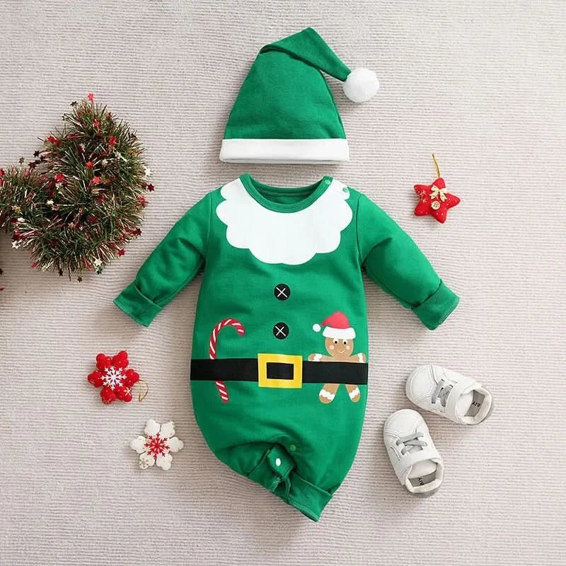 PetitNest Baby Christmas Costume Festive Suit For First Christmas Soft Cotton Comfort