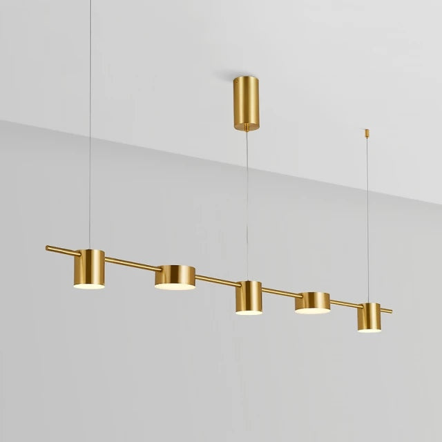 Astrael Lysekrone i Aluminium med Jernfinish, Halvinnfelt