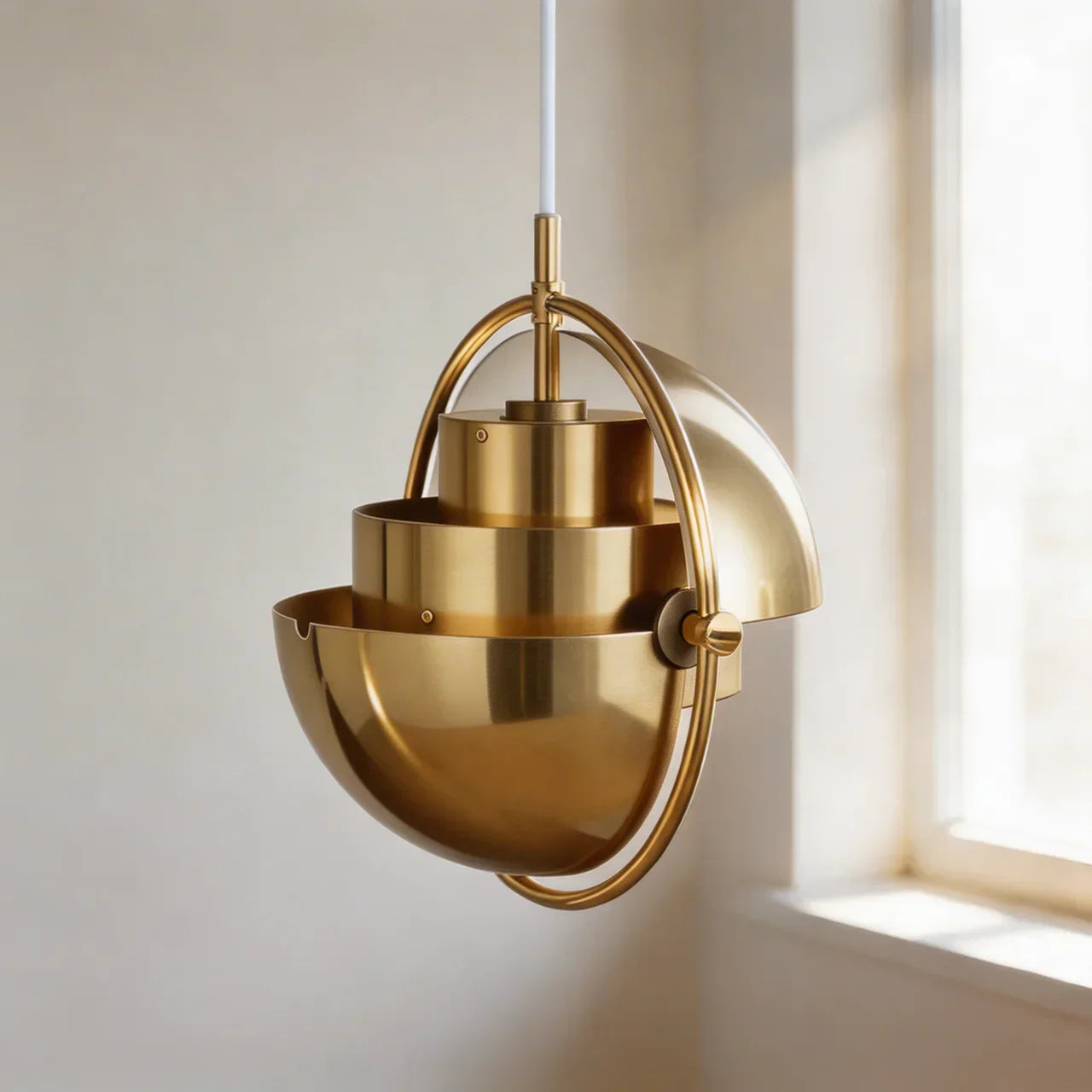 Danish Modern Adjustable Directional Pendant Light Fixture
