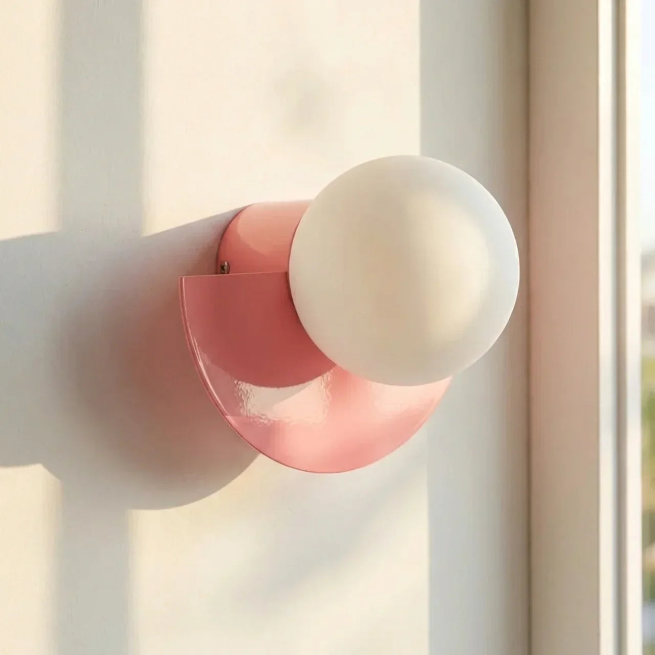 Semi-Circular Metal Wall Sconce With Built-In LED Lighting