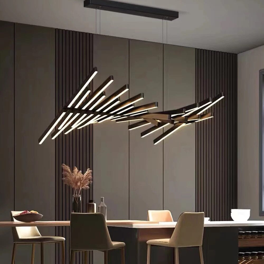 Quillbone Chandelier With Remote And Adjustable Bulbs