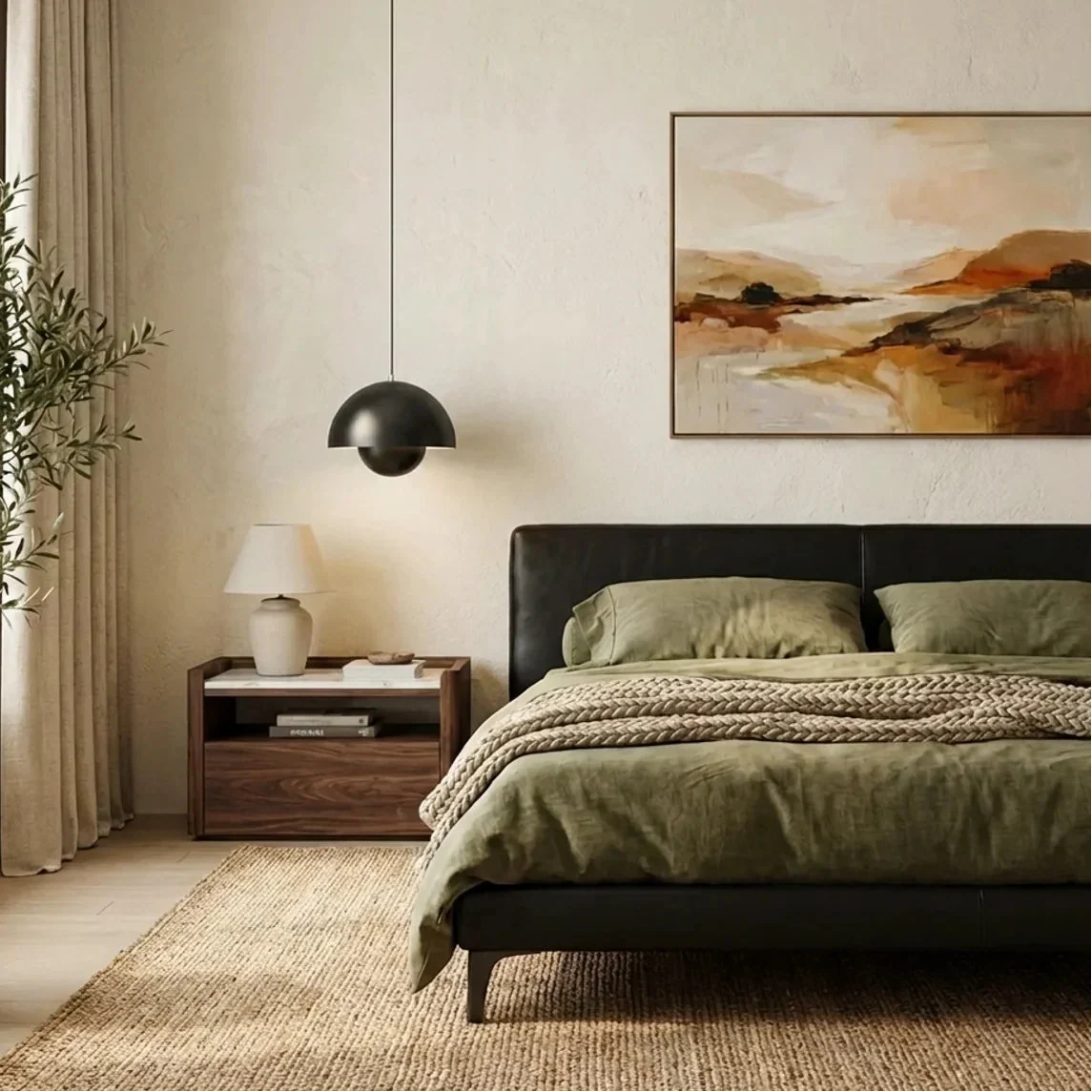 Soft-Form dänische moderne Pendelleuchte mit gewölbtem Schirm
