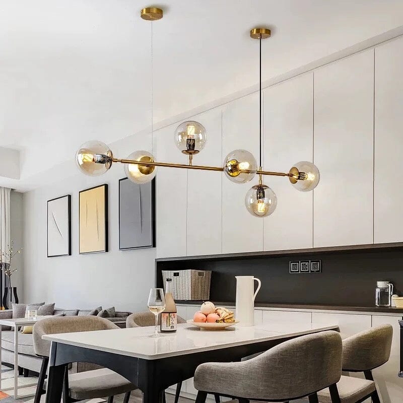 Astraeon Aluminium Glazen Kroonluchter In Gouden Of Zwarte Afwerking Voor Moderne Kamers