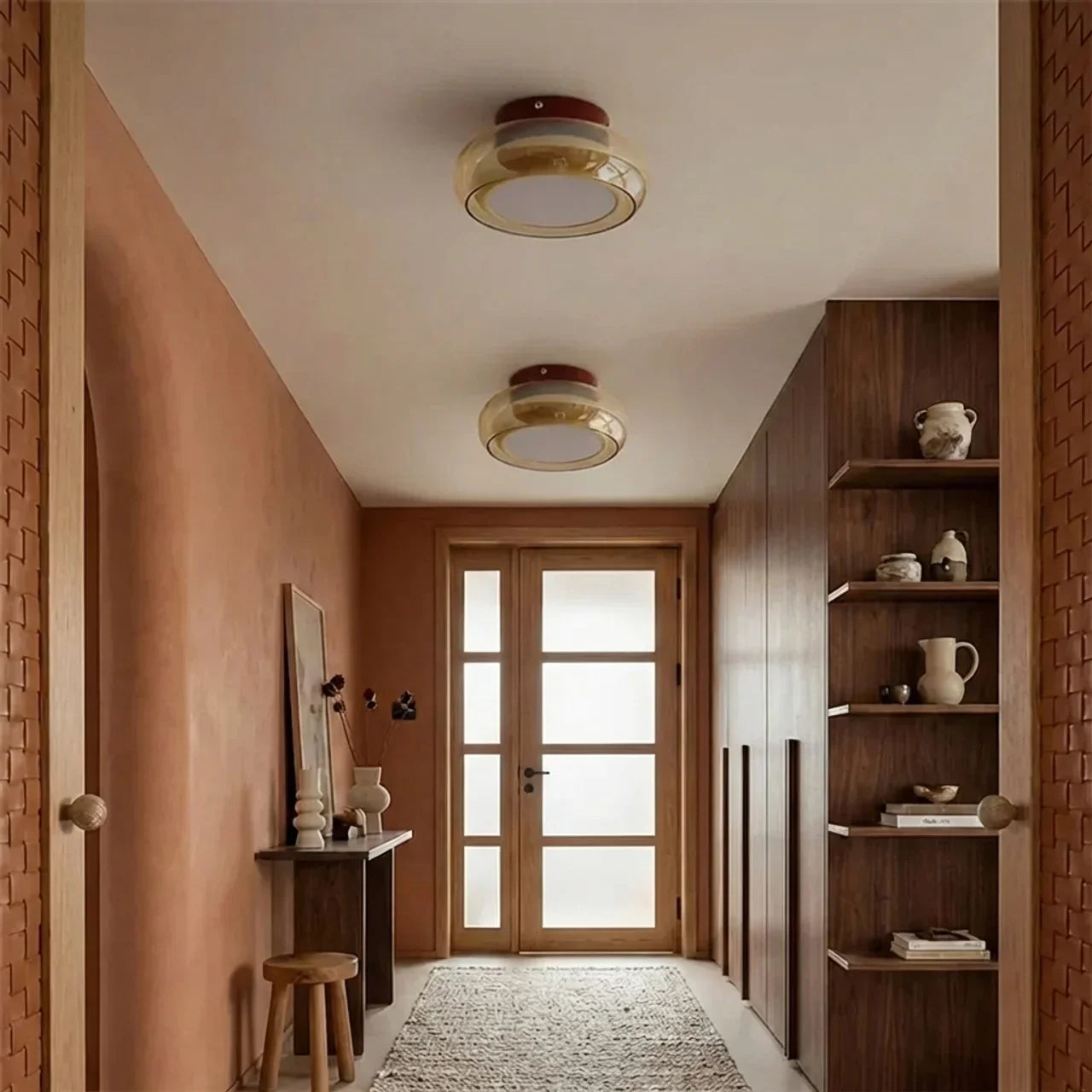 Deckenleuchte mit Glas-Aufbauleuchte für moderne Wohnräume