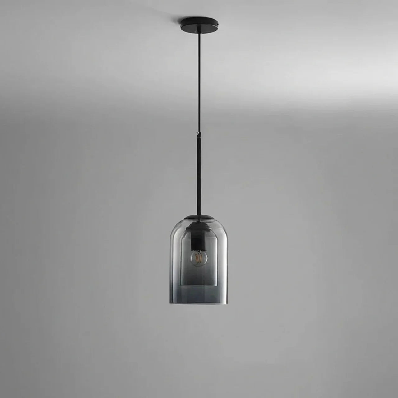 Double Glass Dome Ceiling Pendant Light For Living And Dining Areas