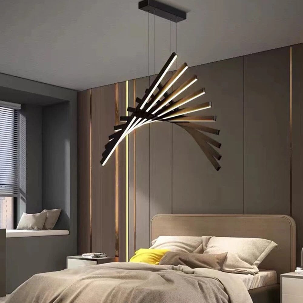 Quillbone Chandelier With Remote And Adjustable Bulbs