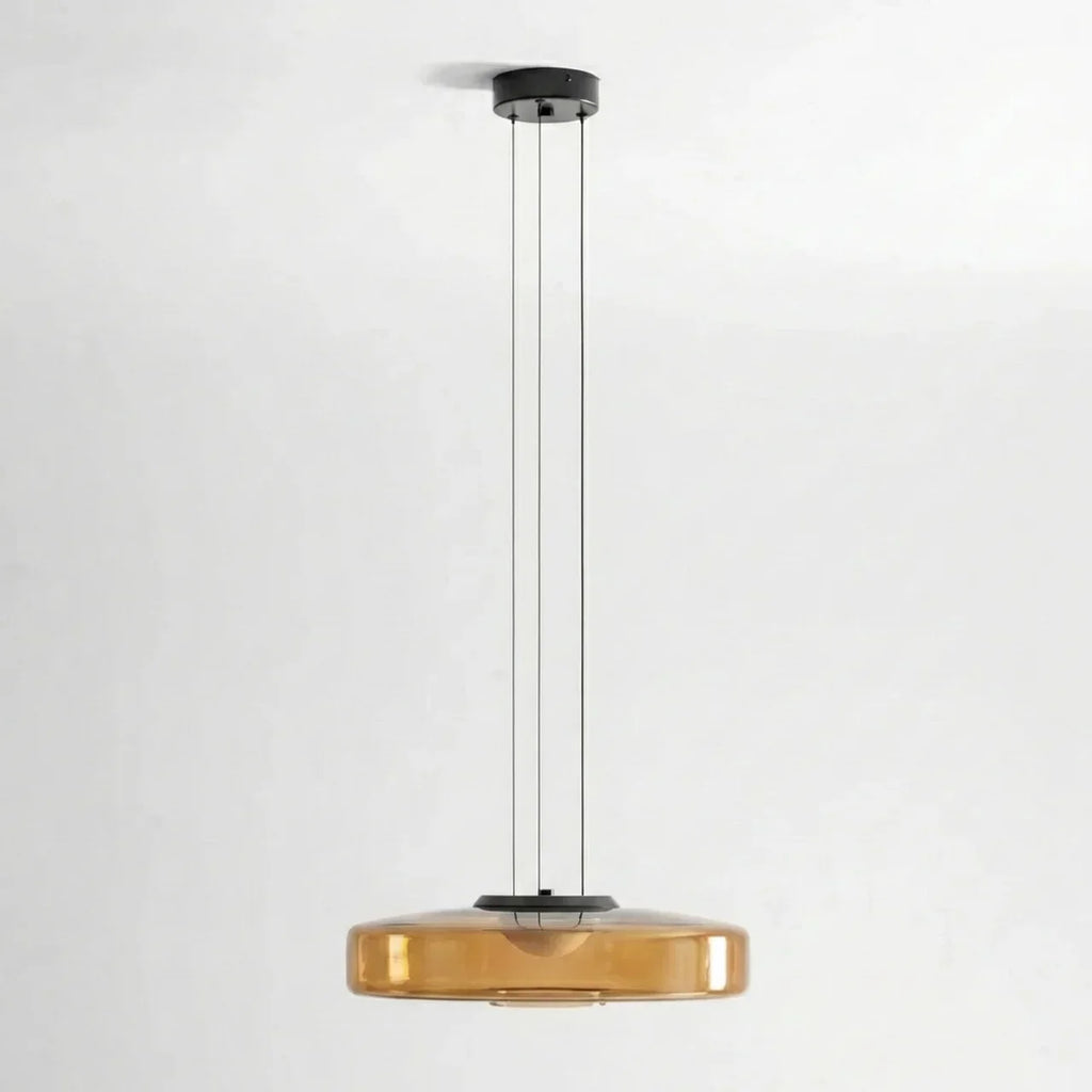 Bauhaus Style Glass Pendant Featuring Integrated LED