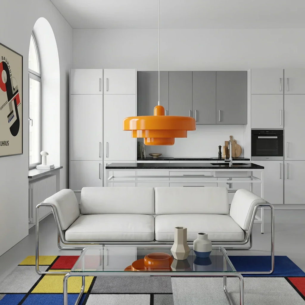 Bauhaus Style Layered Glass Pendant Lamp For Modern Interiors