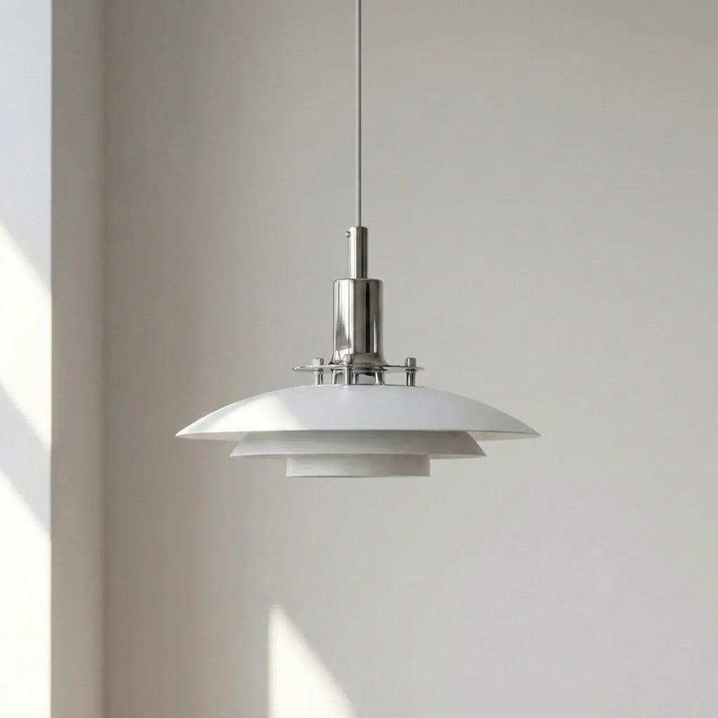 Danish Modern Multi Layer Pendant Light With Layered Shade Design