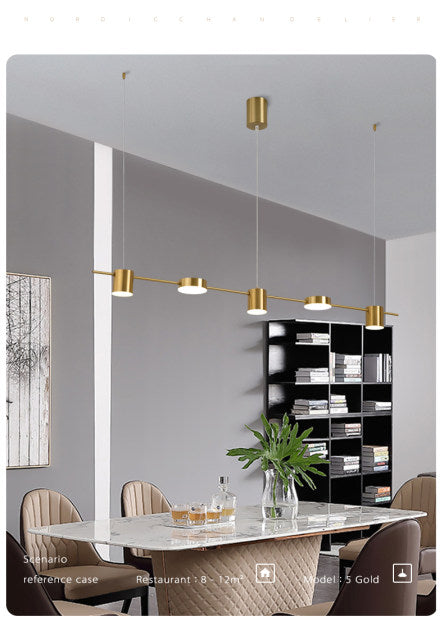 Astrael Lysekrone i Aluminium med Jernfinish, Halvinnfelt