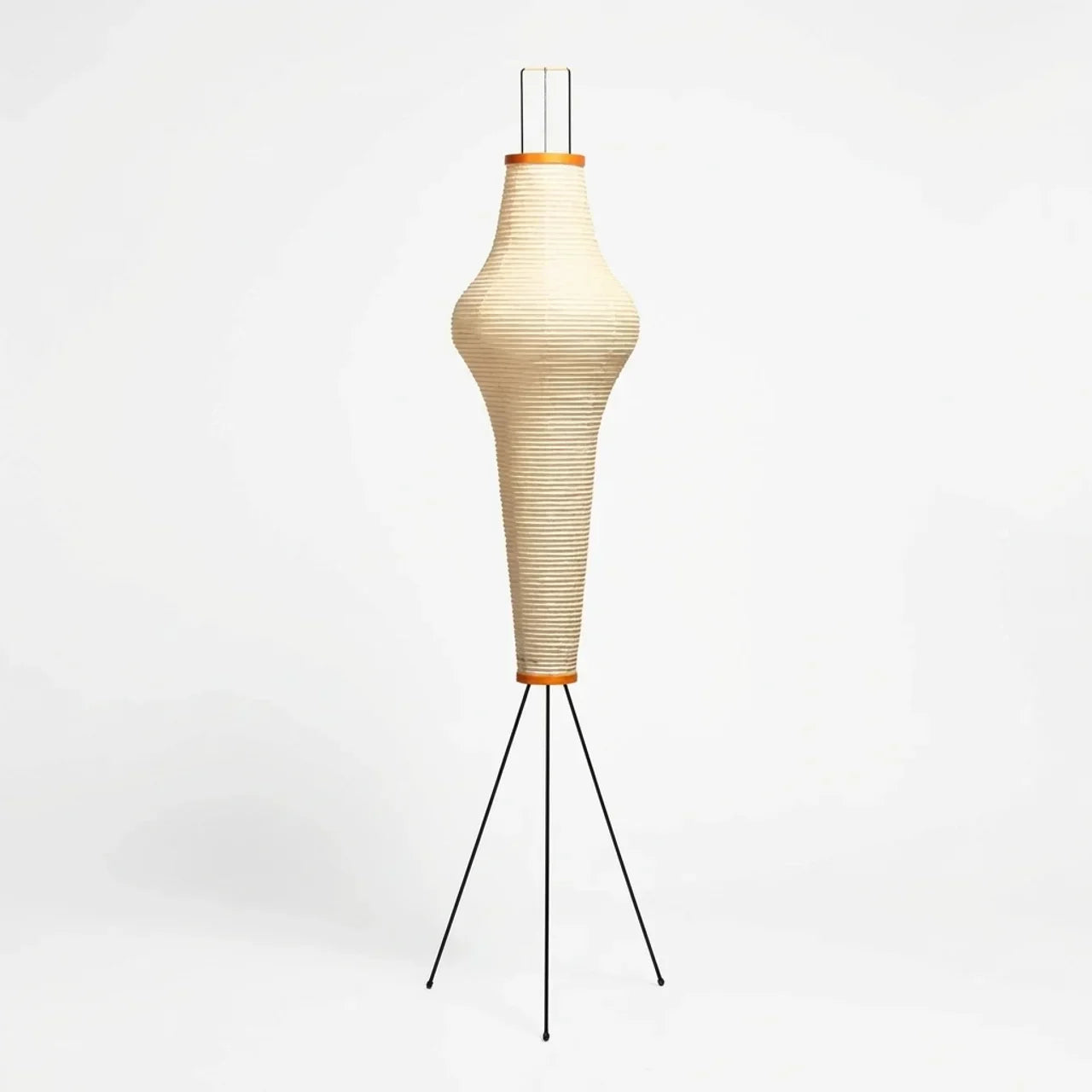 Sochařská stojací lampa s rýžovým papírovým stínidlem v japonském stylu