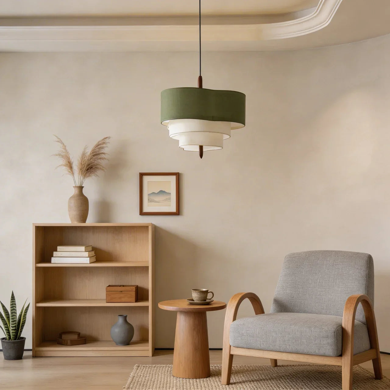 Layered Shade Pendant Light For Indoor Ceiling Mount
