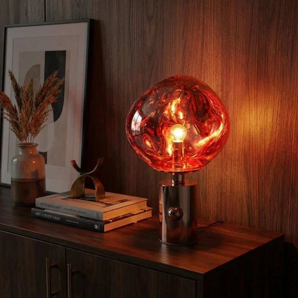 Molten Look akril asztali lámpa beltéri hangulathoz, otthoni dekorációhoz