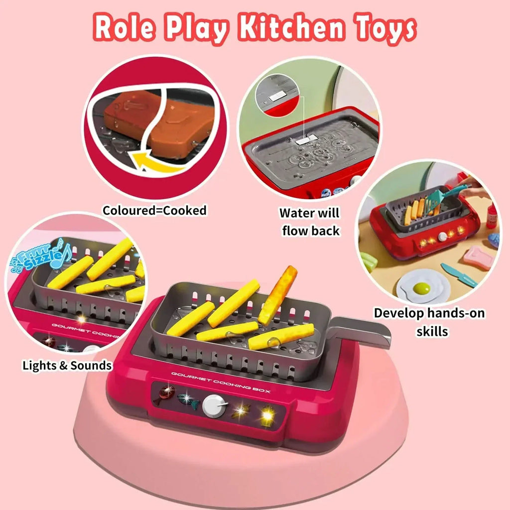 TinyChef Play Kitchen Set For Imaginative Cooking For Kids