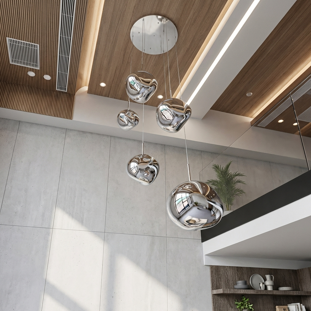 Lámpara Colgante Asimétrica en Racimo para Interiores Modernos