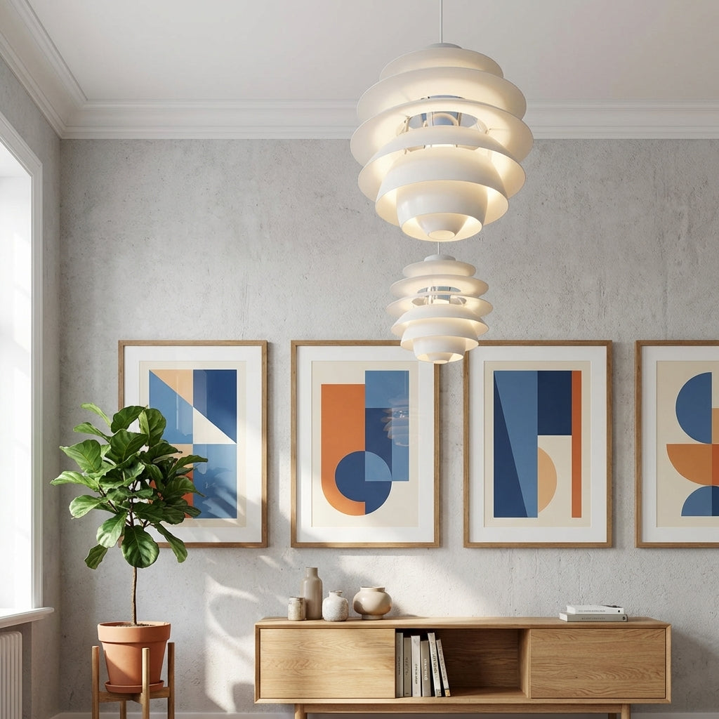 Lampada a sospensione danese moderna con riduzione dell'abbagliamento per interni