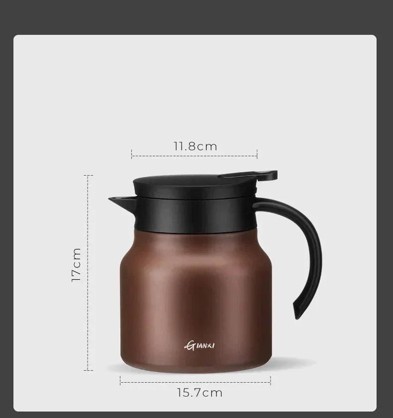 NovaTea Teapot Built In Infuser Ceramic Stainless Steel