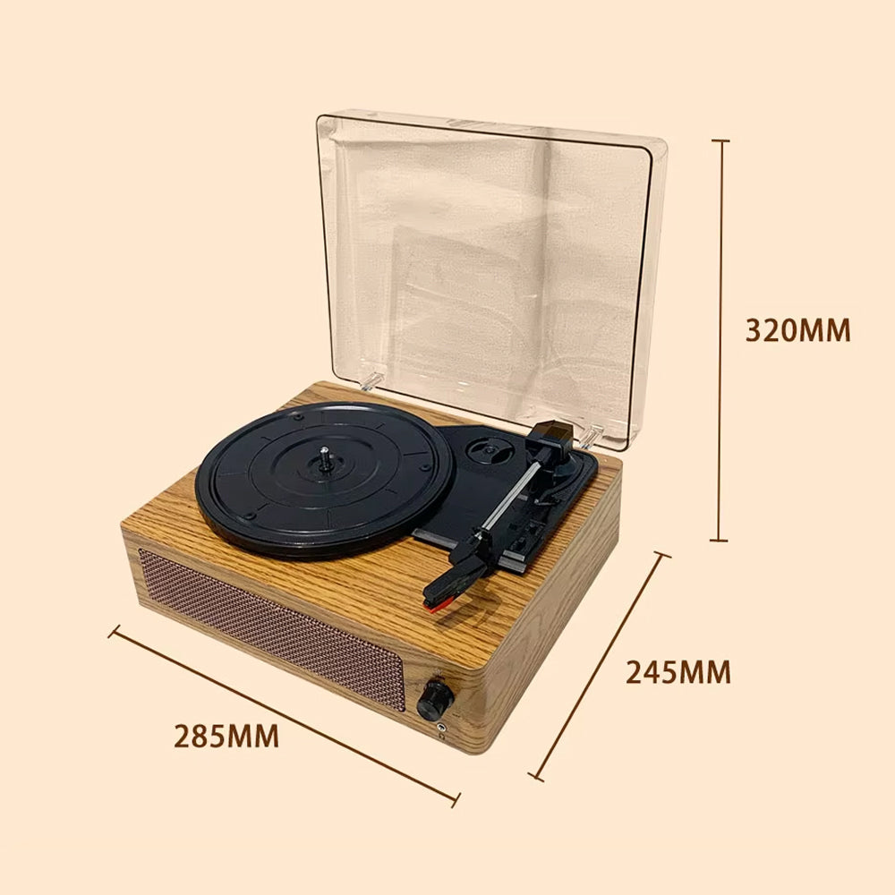 Tocadiscos de vinilo con Bluetooth y altavoces integrados, parada automática