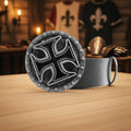 IRONCROSS Leather Belt In Templar Style For Knight Costumes