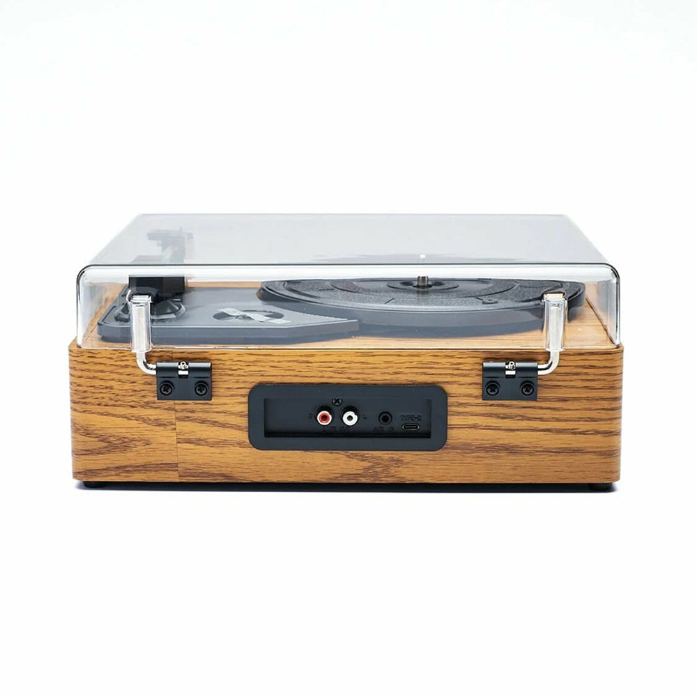 Tocadiscos de vinilo con Bluetooth y altavoces integrados, parada automática