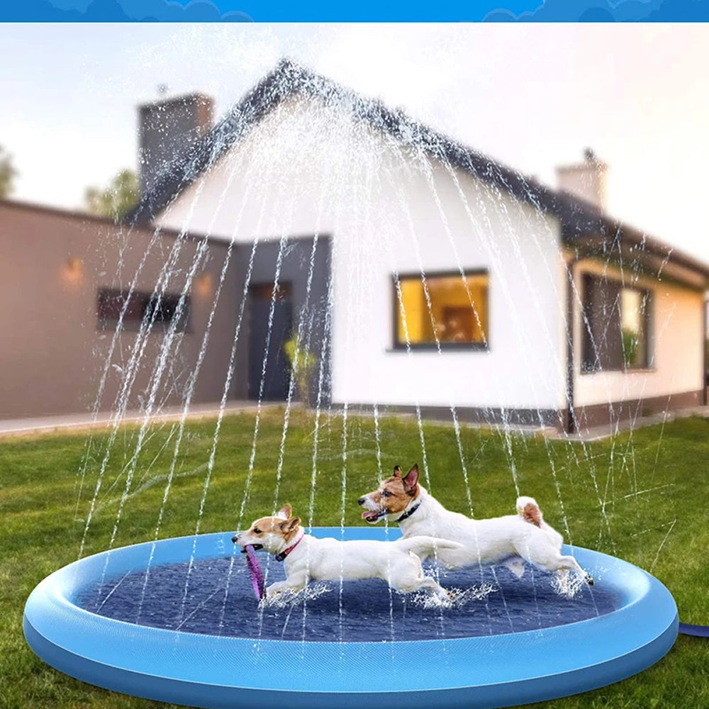 Tappetino d'acqua per animali domestici da esterno per divertenti giochi d'acqua in giardino