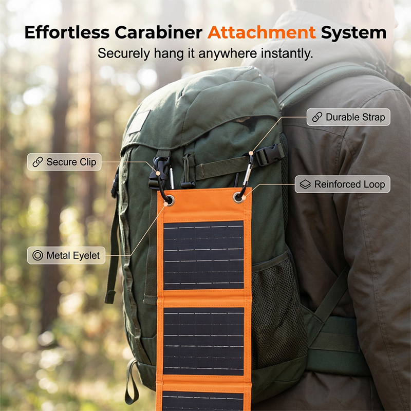 Sun Powered Portable Charger With USB Ports For Mobile Devices