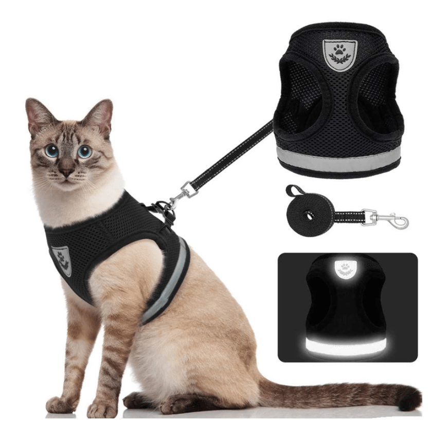 TrailTide ausbruchssicheres Katzen-Geschirr mit reflektierenden Details