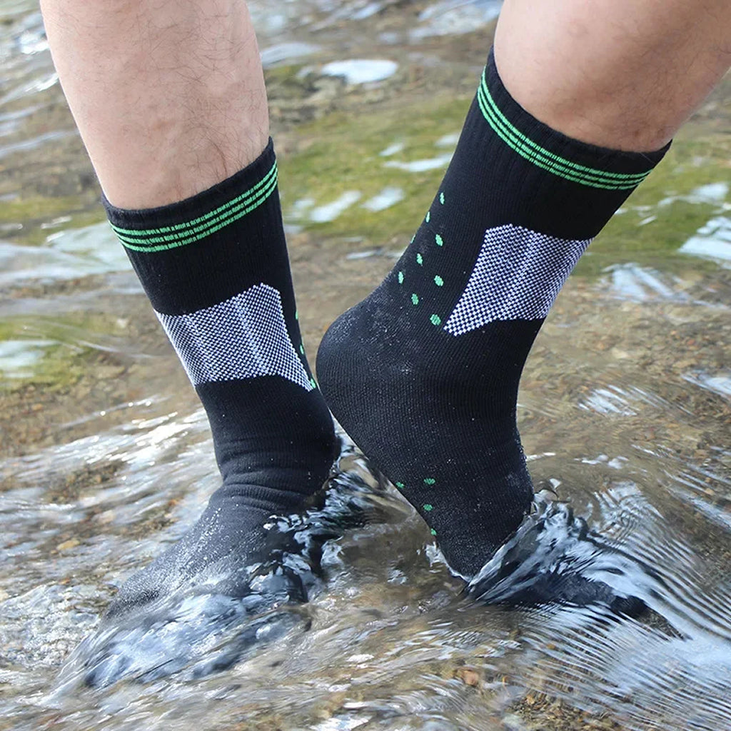 Chaussettes étanches avec membrane respirante à trois couches et doublure en polaire