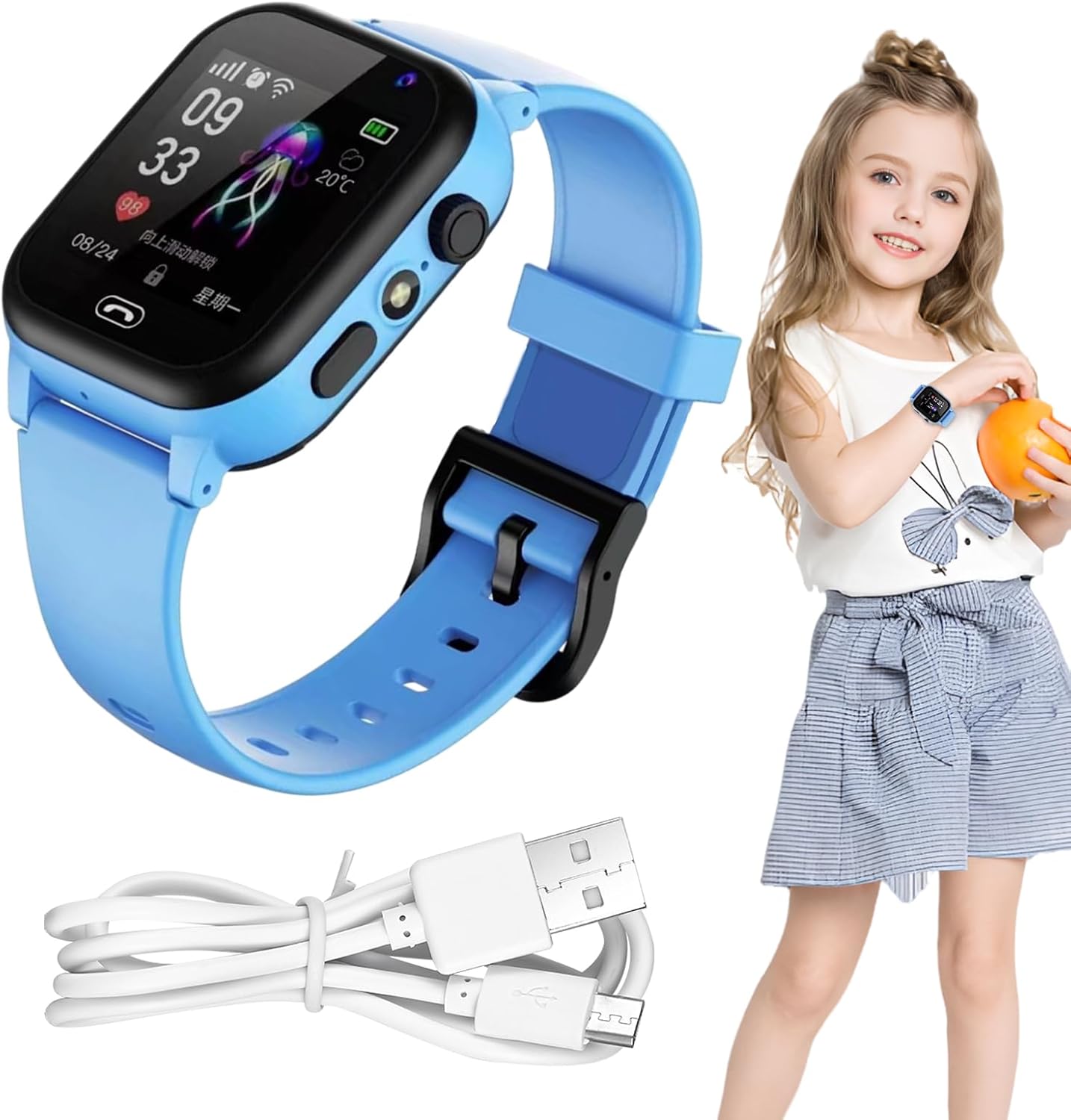 KidTrack Pro 4G GPS Watch with Camera SOS IP67 Waterproof