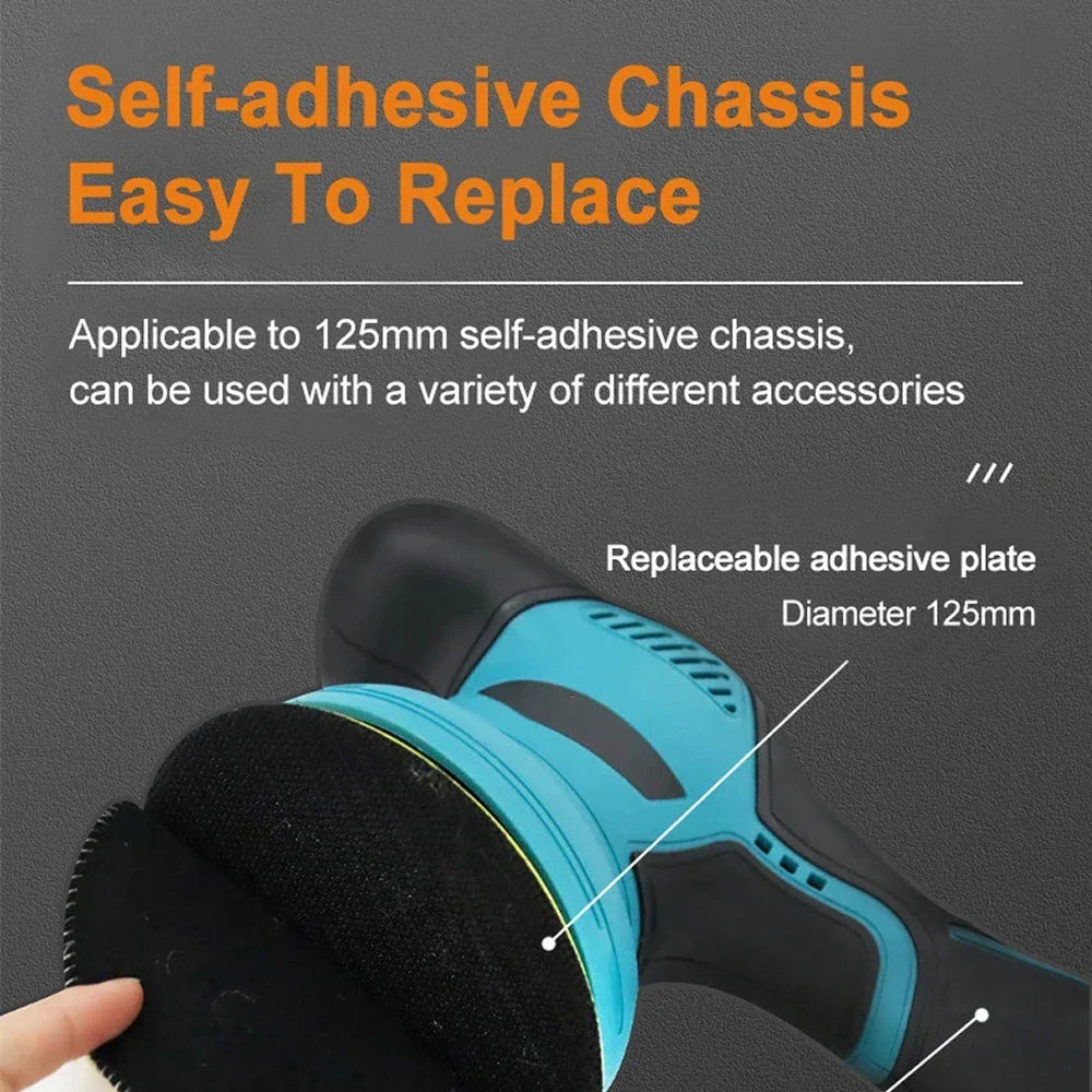 Lucidatrice per auto cordless con doppia azione e trasmissione orbitale, 8 velocità, batteria 12V