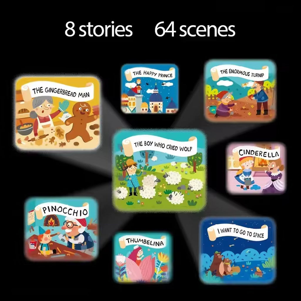 Kids Story Projector With Twelve Fairy Tales And Portable Night Light