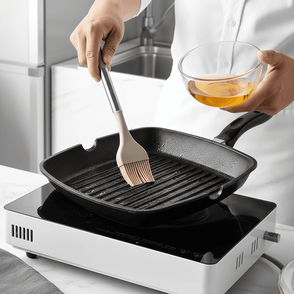Kitchenora Utensil Set With Silicone Heads And Wood-Style Handles
