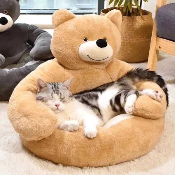 CozyNest Kočičí pelíšek pro milovníky koček s vyvýšeným okrajem a odnímatelným pratelným potahem