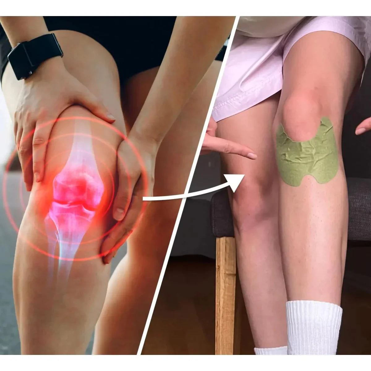 Kneecare Přírodní náplasti pro pohodlí kolen – bylinná osmihodinová formule