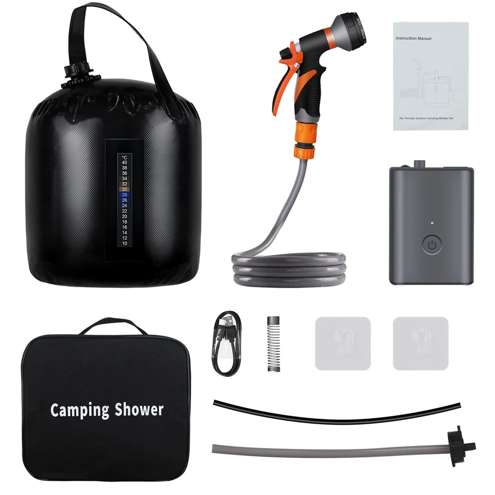 Compact Camping Shower Lets You Turn Any Bucket Into An Outdoor Shower