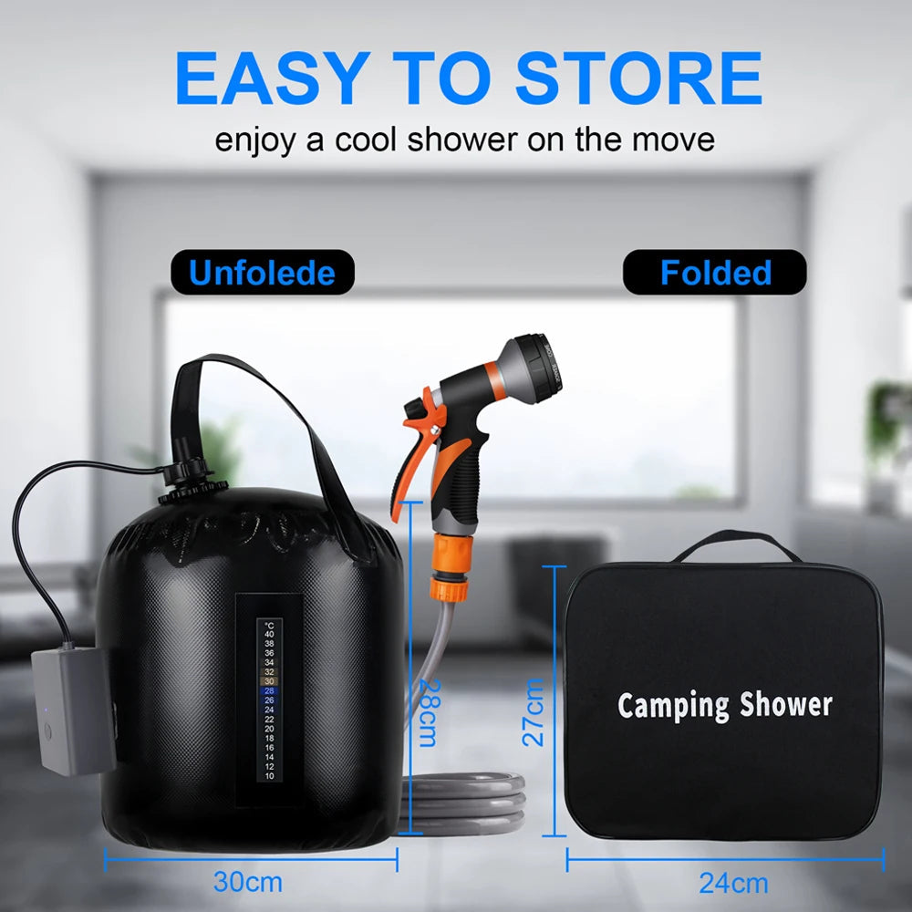 Compact Camping Shower Lets You Turn Any Bucket Into An Outdoor Shower