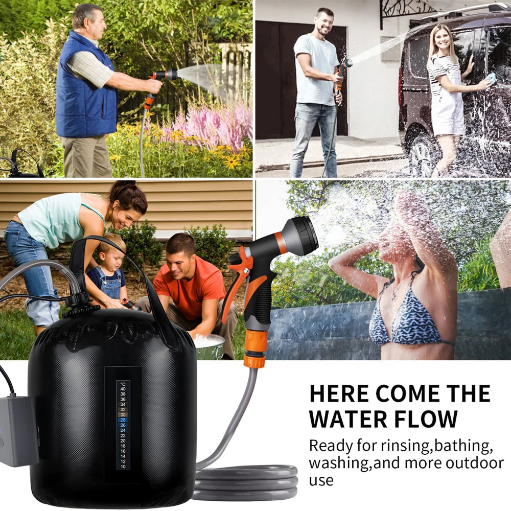 Compact Camping Shower Lets You Turn Any Bucket Into An Outdoor Shower