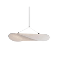 LED takpendellampe med silkeskjerm og metallramme for spisestue og stue