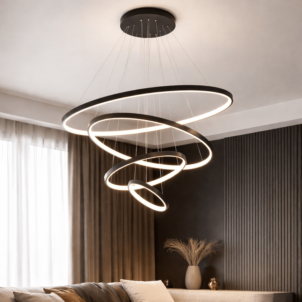 LED gyűrűs csillár, modern állítható többgyűrűs mennyezeti lámpa