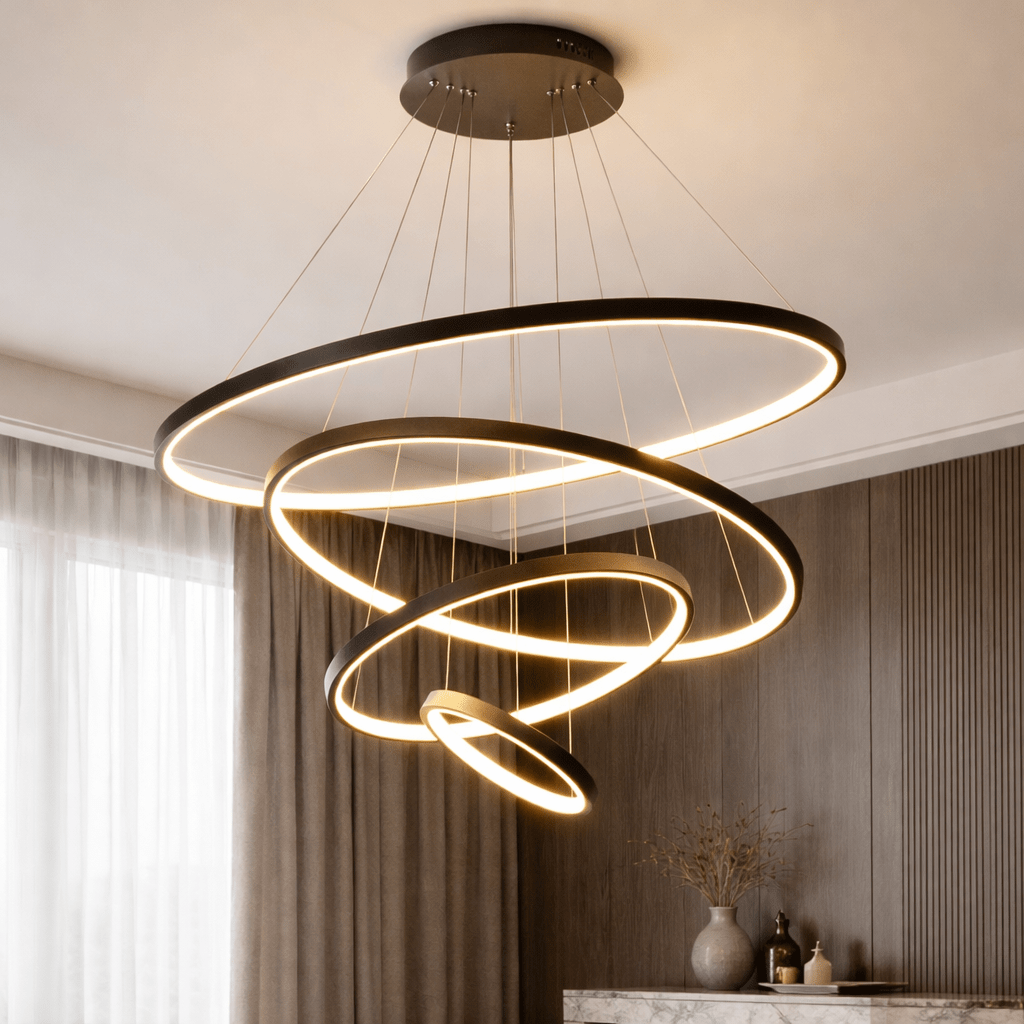 LED gyűrűs csillár, modern állítható többgyűrűs mennyezeti lámpa